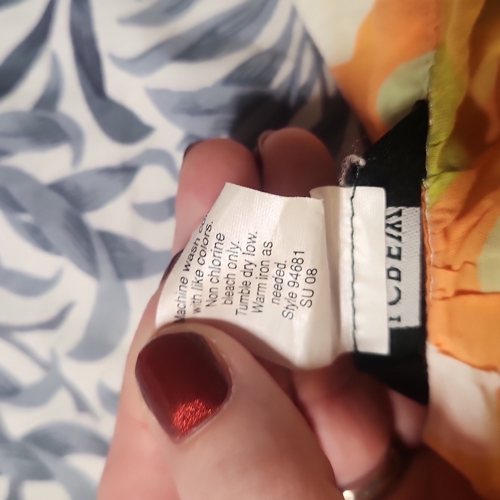 J. Crew Yellow and Orange Retro Top, Size Small - Picture 6 of 9